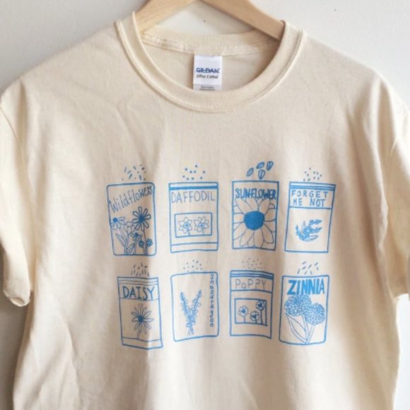 Garden Shirt Graphic Tee Flower Shirt Clothing Gift Foodie Gift